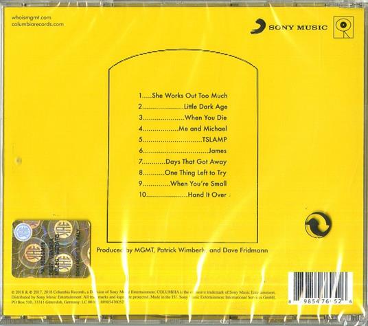 Little Dark Age - CD Audio di MGMT - 2