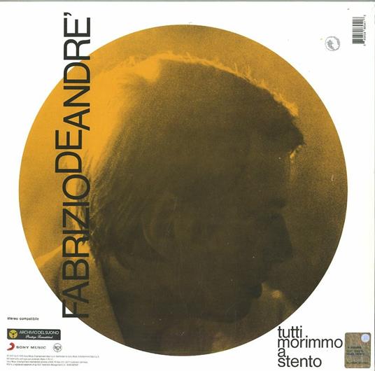 Tutti morimmo a stento - Vinile LP di Fabrizio De André - 2