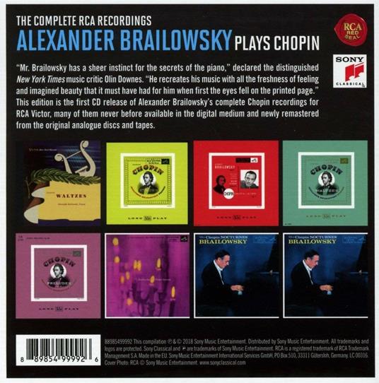 Alexander Brailowsky Plays Chopin. The Complete RCA Recordings - CD Audio di Frederic Chopin,Alexander Brailowsky - 2