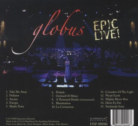 Epic Live - CD Audio di Globus - 2
