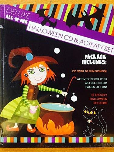 Deluxe AllInOne Halloween CD & Activity Set 48 P Book 18 Spooky Stickers - CD Audio