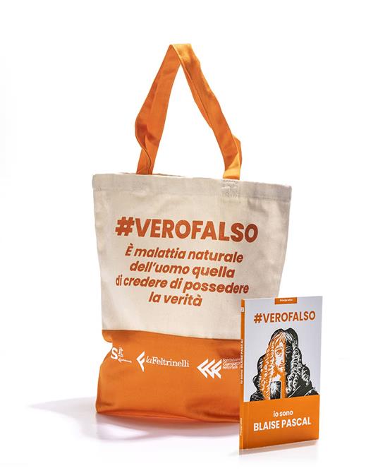 Shopper + libro. #VEROFALSO. Io sono Blaise Pascal. Principi Attivi - Blaise Pascal - 2