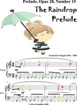 Raindrop Prelude Opus 28 Number 15 Easiest Piano Sheet Music with Colored Notes