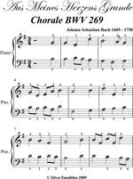 Aus Meines Herzens Grande BWV 269 Easy Piano Sheet Music