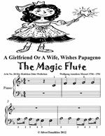 A Girlfriend or a Wife Wishes Papageno the Magic Flute Beginner Piano Sheet Music Tadpole Edition