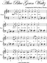 Alice Blue Gown Waltz Easy Piano Sheet Music