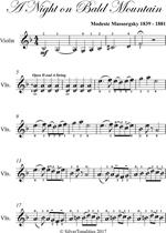 A Night on Bald Mountain Easy Violin Sheet Music