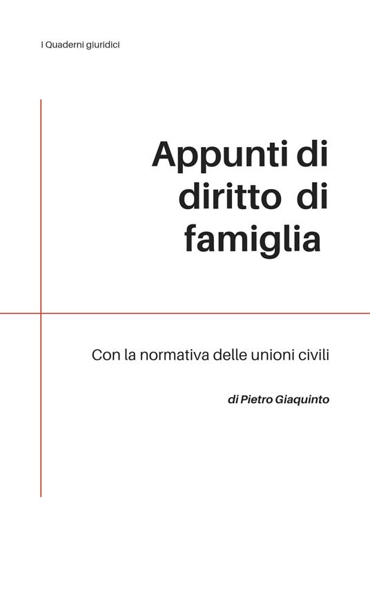 Appunti di DIRITTO di FAMIGLIA - Pietro Giaquinto - ebook