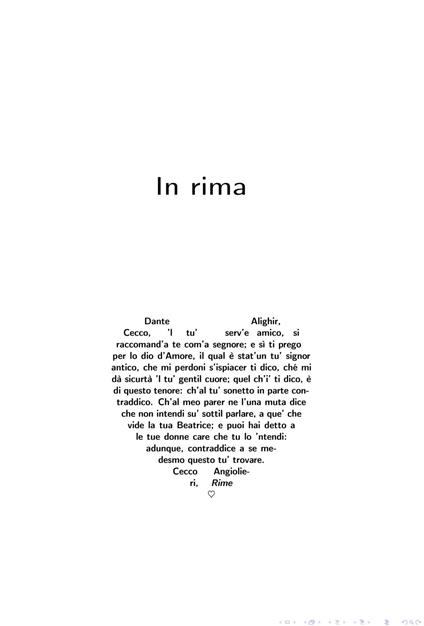 In rima - Dante Alighieri,Giordano Bruno,Alessandro Manzoni,Francesco Petrarca - ebook