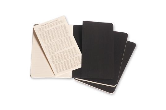 Quaderno Cahier Journal Moleskine pocket a righe nero. Black. Set da 3 - 4