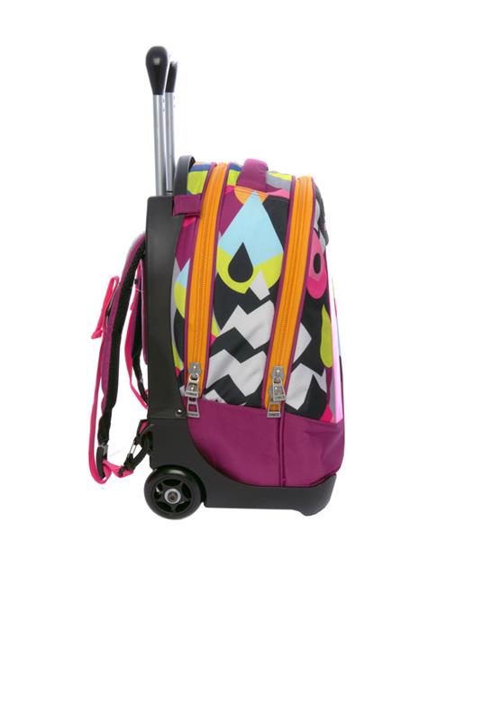 Zaino scuola trolley Comix Flash Drops Rosa con zaino staccabile 32x47x23 cm - 2