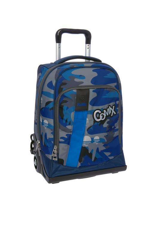 Zaino scuola trolley Comix Flash Camuland Blu 32x47x23 cm - 2