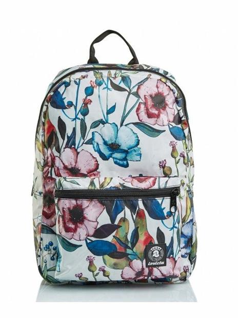 Zaino Invicta Packable Pack Fantasy Wildflowers Off White