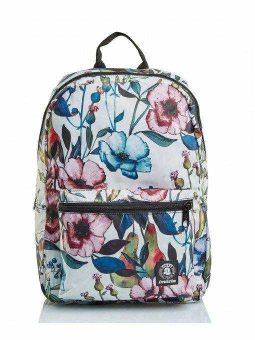 Zaino Invicta Packable Pack Fantasy Wildflowers Off White
