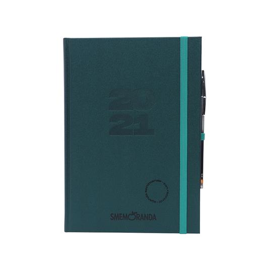 Agenda settimanale Smemoranda 2021, 12 mesi Verde - 16,8x24 cm