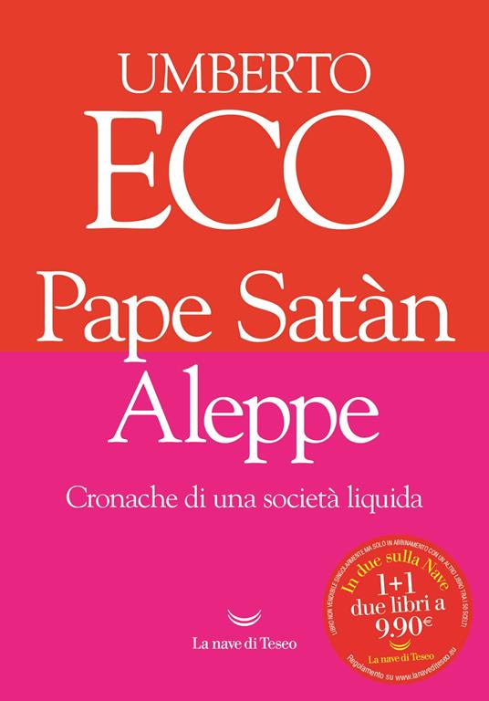  Pape Satàn Aleppe. Cronache di una società liquida -  Umberto Eco - copertina