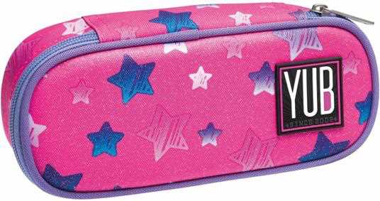 Cartoleria Bustina Astuccio Round Plusm Yub Hayride, rosa con stelle - 21 x 8 x 8 cm Yub