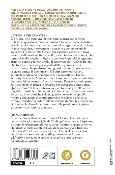  Lettera a chi non c'era. Parola dalle terre mosse -  Franco Arminio - 2