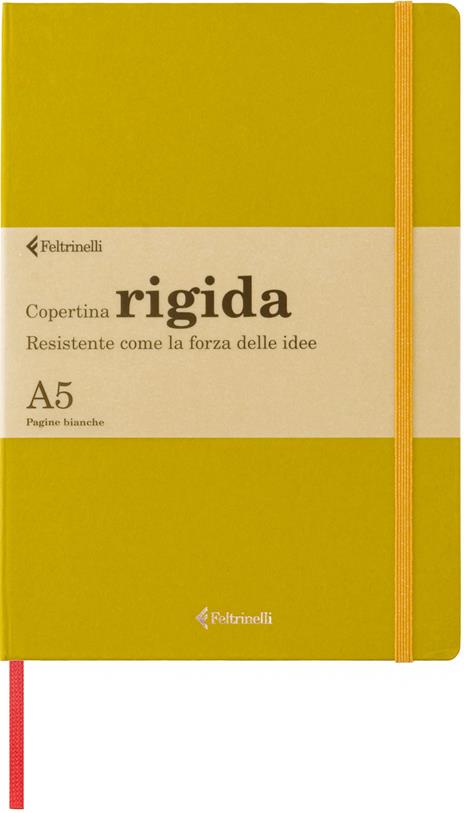 Taccuino Feltrinelli A5, a pagine bianche, copertina rigida, chartreuse, giallo, verde - 14,8 x 21 cm