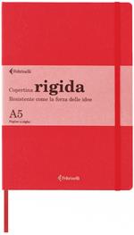 Taccuino Feltrinelli A5, a righe, copertina rigida, rosso - 14,8 x 21 cm