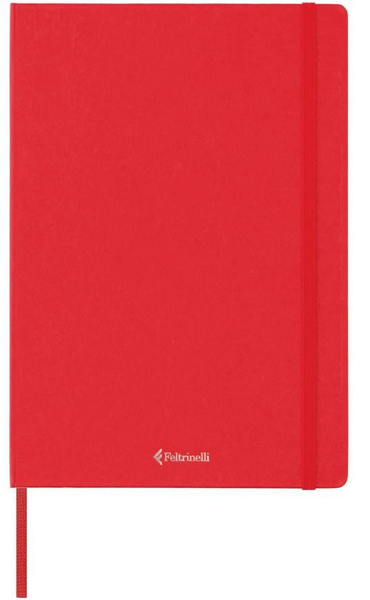 Taccuino Feltrinelli A5, a pagine bianche, copertina rigida, rosso - 14,8 x 21 cm - 2