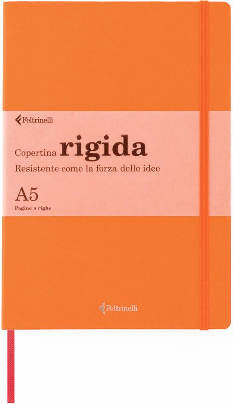 Taccuino Feltrinelli A5, a righe, copertina rigida, arancione - 14,8 x 21 cm