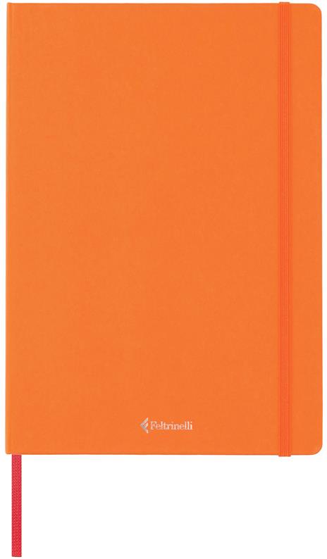 Taccuino Feltrinelli A5, a righe, copertina rigida, arancione - 14,8 x 21 cm - 2