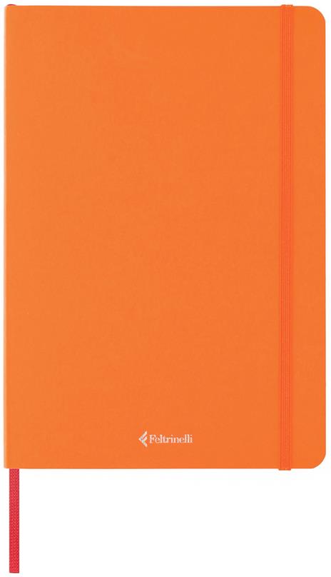Taccuino Feltrinelli A5, a pagine bianche, copertina morbida, arancione - 14,8 x 21 cm - 2