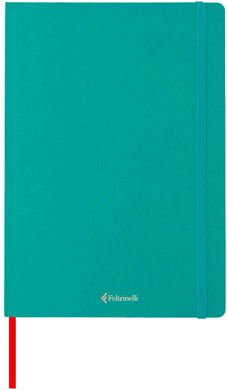 Taccuino Feltrinelli A5, a righe, copertina rigida, verde ottanio - 14,8 x 21 cm - 3