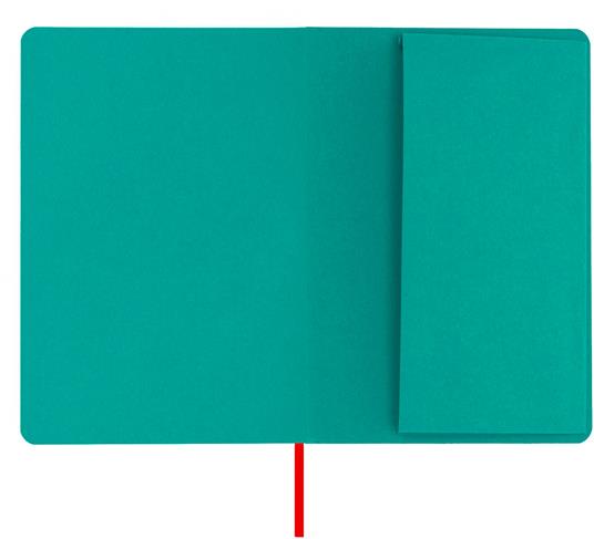 Taccuino Feltrinelli A5, a righe, copertina morbida, verde ottanio - 14,8 x 21 cm - 7