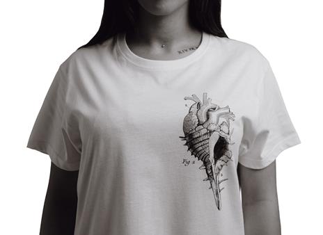 T-Shirt Otto d'Ambra x Feltrinelli -  Cuore Conchiglia / Sea Love - tg. S - 6