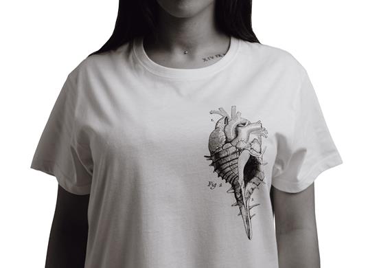 T-Shirt Otto d'Ambra x Feltrinelli -  Cuore Conchiglia / Sea Love - tg. L - 6