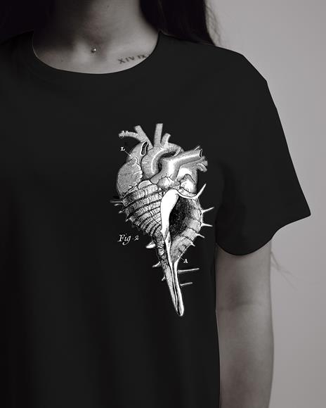 T-Shirt Otto d'Ambra x Feltrinelli -  Cuore Conchiglia / Sea Love - tg. M - nera - 4