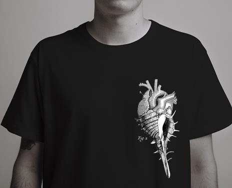T-Shirt Otto d'Ambra x Feltrinelli -  Cuore Conchiglia / Sea Love - tg. M - nera - 5
