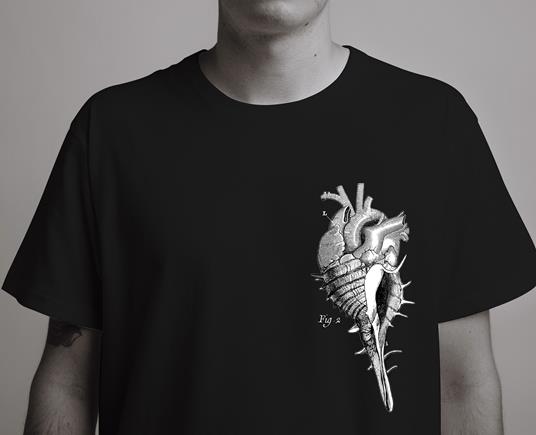 T-Shirt Otto d'Ambra x Feltrinelli -  Cuore Conchiglia / Sea Love - tg. M - nera - 5