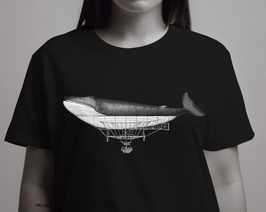 T-Shirt Otto d'Ambra x Feltrinelli -  Balena Dirigibile / Connection - tg. L - nera - 5