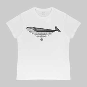 Idee regalo T-Shirt Otto d'Ambra x Feltrinelli -  Balena Dirigibile / Connection - tg. L - bianca otto d'ambra x Feltrinelli