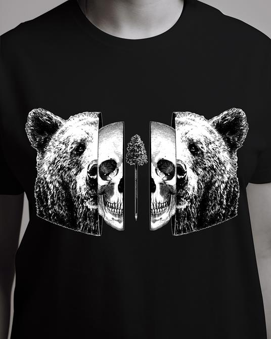 T-Shirt Otto d'Ambra x Feltrinelli -  Orso / Into you - tg. S - nera - 4