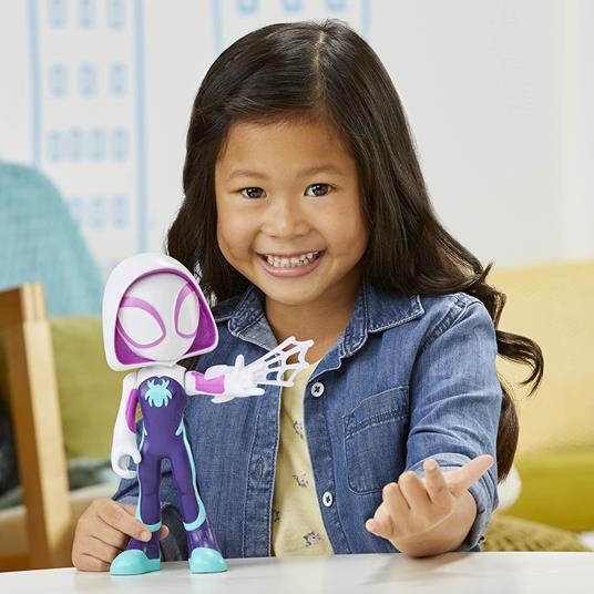 Hasbro Marvel Spidey e I Suoi Fantastici Amici - Mega Ghost-Spider, action figure da 22,5 cm. Confezione difettosa - 4