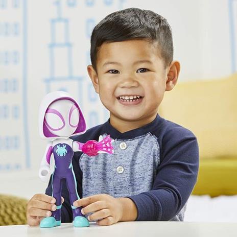 Hasbro Marvel Spidey e I Suoi Fantastici Amici - Mega Ghost-Spider, action figure da 22,5 cm. Confezione difettosa - 5