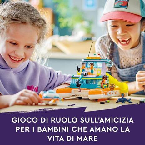 LEGO Friends 41734 Catamarano di Salvataggio Barca Giocattolo con Animali e Sottomarino. Confezione difettosa - 2