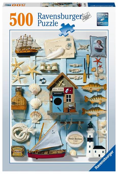 Ravensburger - Puzzle Spirito Marittimo, 500 Pezzi, Puzzle Adulti. Confezione difettosa