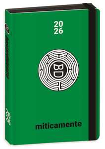 Cartoleria Diario 16 mesi 2025-26, R Pu Bastardidentro Agenda Miticamente, 13,6 x 18,3 cm - Verde Bastardidentro