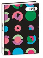 Diario 12 mesi 2025-26, R Teenace Diari, 13,6 x 18,3 cm - Nero, dischi