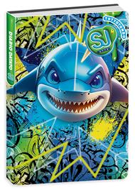 Diario Agenda 10 mesi 2025-26, Dat Sj Gang Cartotecnica Animali Boy, 13,6 x 18,3 x cm - squalo