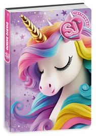 Diario Agenda 10 mesi 2025-26, Dat Sj Gang Cartotecnica Animali Girl, 13,6 x 18,3 x cm - unicorno arcobaleno