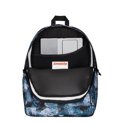 Zaino Jelek Fantasy Grs Invicta Backpack, blu con skyline 32 x 43 x 25 cm