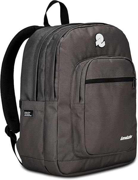 Zaino Jelek Plain Grs Invicta Backpack, Grigio - 32 x 43 x 25 cm - 2