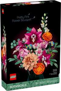 LEGO Botanicals 10342 Bouquet di Fiori Rosa, Modellismo Adulti, Decorazioni Casa con Piante Finte, Idea Regalo Donna o Uomo