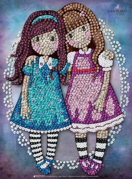 Sequin Art, Gorjuss, Amici Camminano Insieme. 1802. Confezione difettosa